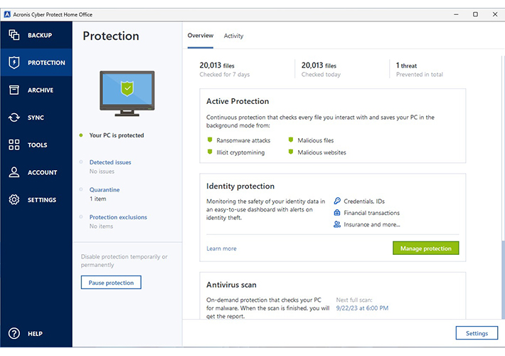 foto noticia Acronis presenta el primer software de ciberprotección basado en inteligencia artificial para particulares.